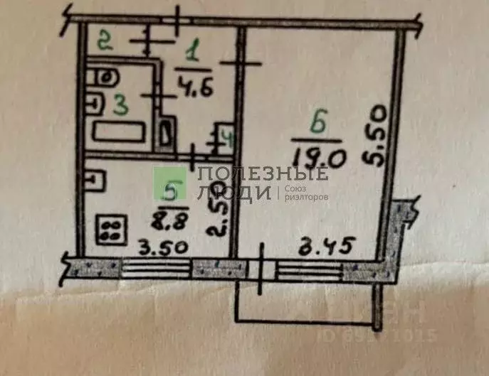1-к кв. Орловская область, Орел Полесская ул., 45 (37.9 м) - Фото 2