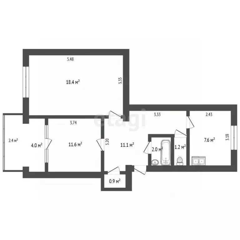 2-к кв. Крым, Сакский район, Новофедоровка пгт ул. Севастопольская ... - Фото 2