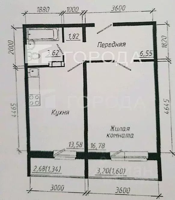 1-к кв. Новосибирская область, Новосибирск ул. Фадеева, 66/5 (42.4 м) - Фото 2