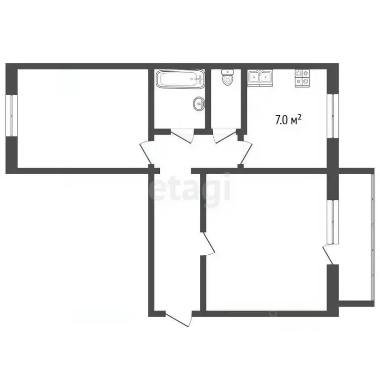 2-к кв. Ярославская область, Ярославль ул. 1-я Кольцова, 41 (43.2 м) - Фото 0