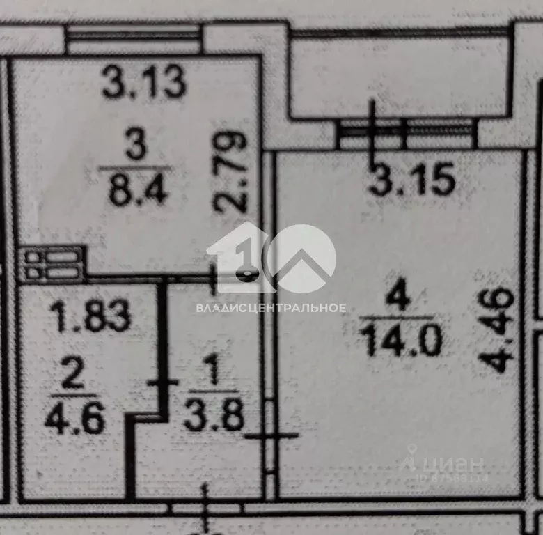 1-к кв. Новосибирская область, Новосибирск Степная ул., 262Б (30.8 м) - Фото 1