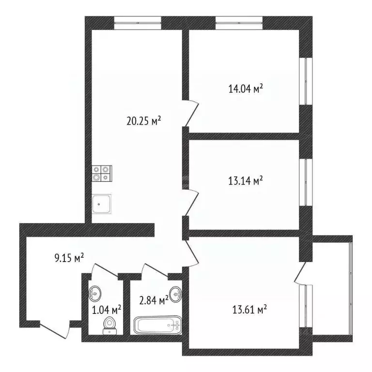 3-к кв. Нижегородская область, Нижний Новгород д. Анкудиновка, ул. ... - Фото 2