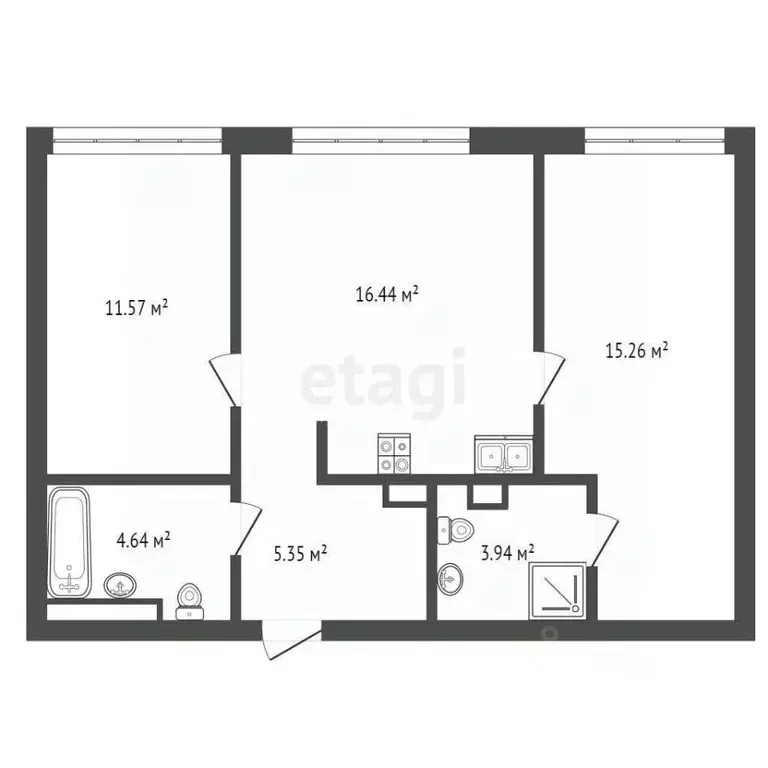 2-к кв. Тюменская область, Тюмень Рощино мкр, ул. Александра ... - Фото 1