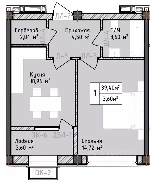 1-к кв. Дагестан, Дербент Маяк жилой комплекс (39.4 м) - Фото 1
