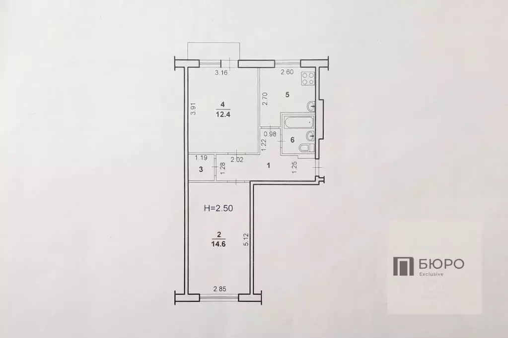 2-к кв. Волгоградская область, Волжский Молодежная ул., 36 (44.3 м) - Фото 1