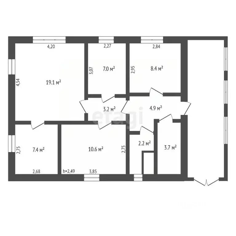 Дом в Кемеровская область, Кемеровский район, с. Ягуново Садовая ул. ... - Фото 1
