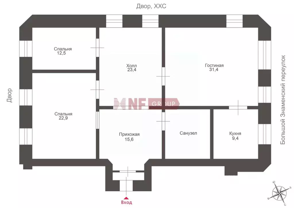 4-к кв. Москва ул. Знаменка, 15 (124.9 м) - Фото 2