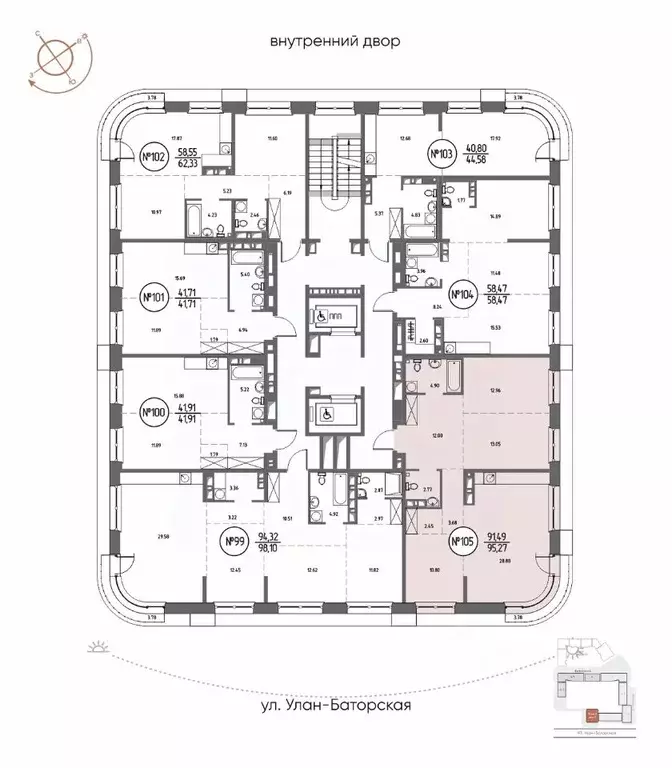 3-к кв. Иркутская область, Иркутск Макс жилой комплекс (95.27 м) - Фото 2