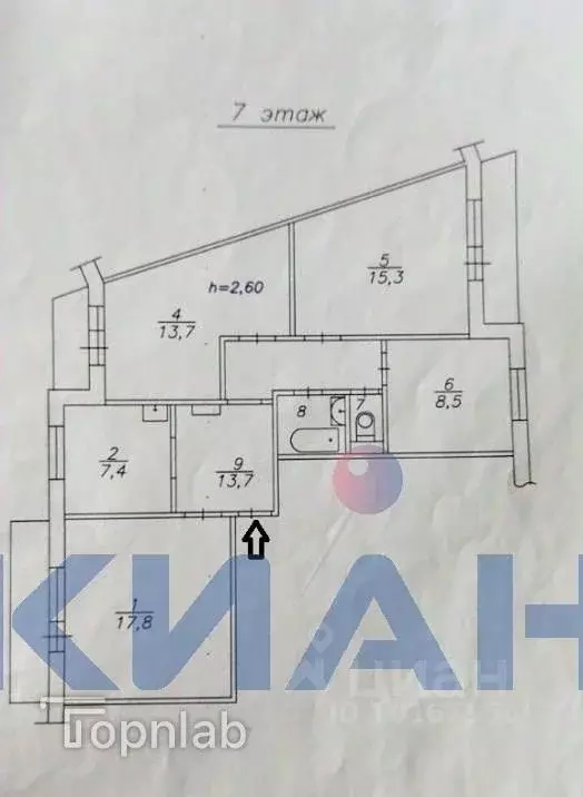 4-к кв. Красноярский край, Красноярск просп. 60 лет Образования СССР, ... - Фото 2