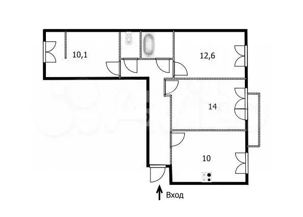 3-к. квартира, 65 м, 7/10 эт. - Фото 0