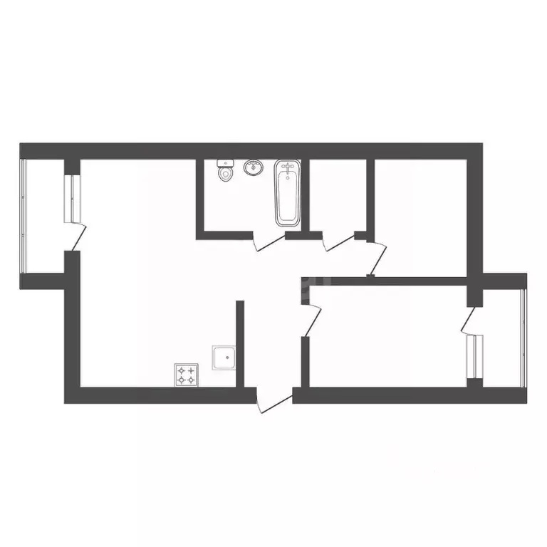 2-к кв. Амурская область, Благовещенск Зейская ул., 61/1 (60.0 м) - Фото 2