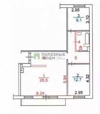 3-к кв. Томская область, Томск Сибирская ул., 114 (67.8 м) - Фото 2