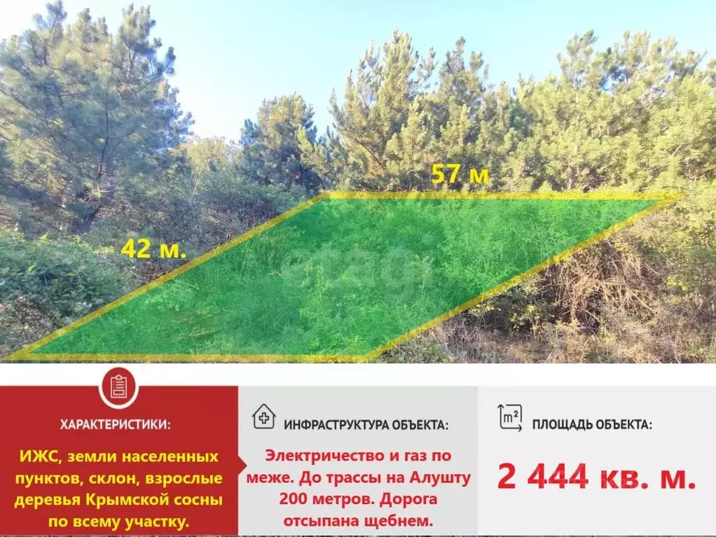 Участок в Крым, Симферопольский район, Добровское с/пос, с. ... - Фото 1