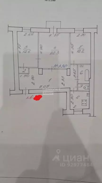3-к кв. Волгоградская область, Волгоград ул. Мира, 24 (80.7 м) - Фото 1