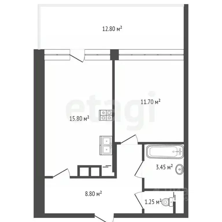 1-к кв. Ростовская область, Ростов-на-Дону просп. 40-летия Победы, 97г ... - Фото 2