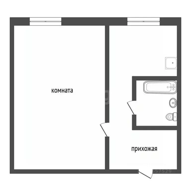 1-к кв. Иркутская область, Иркутск ул. Рабочего Штаба, 8 (25.5 м) - Фото 2