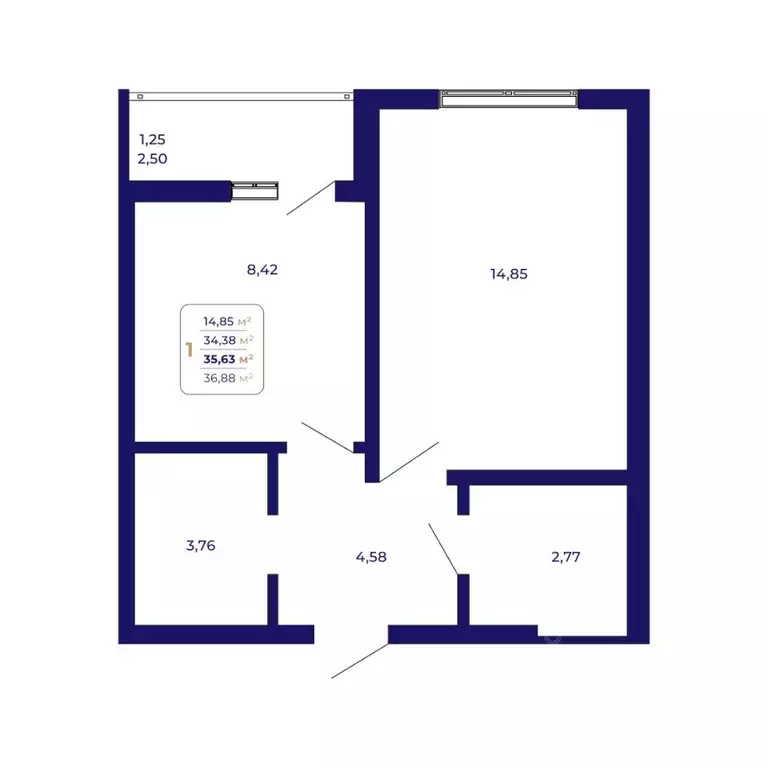 1-к кв. Башкортостан, Уфа Затон-Восточный жилрайон, Паруса жилой ... - Фото 1