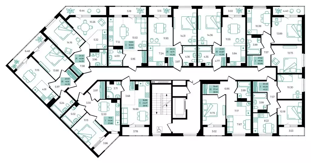 2-комнатная квартира: Майкопский район, посёлок Тульский (43.28 м) - Фото 0