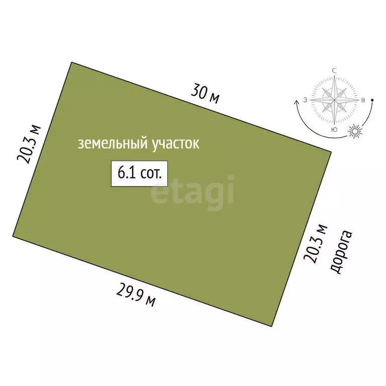 Участок в Тюмень, территория СОСН Приозёрное, Ивовая улица (6 м) - Фото 0