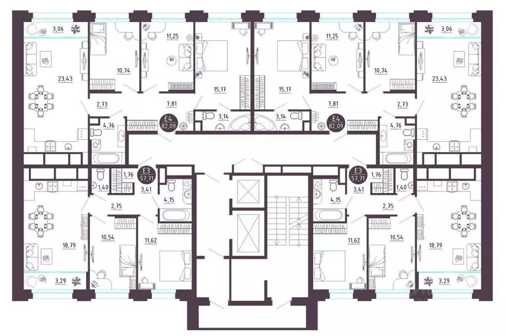 2-к кв. Рязанская область, Рязань Московское ш. (57.75 м) - Фото 1