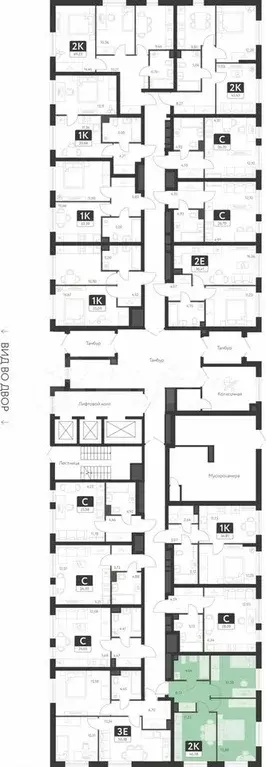 2-к. квартира, 46,4 м, 1/25 эт. - Фото 1