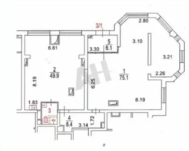 Помещение свободного назначения в Москва Бескудниковский бул., 17К1 ... - Фото 2