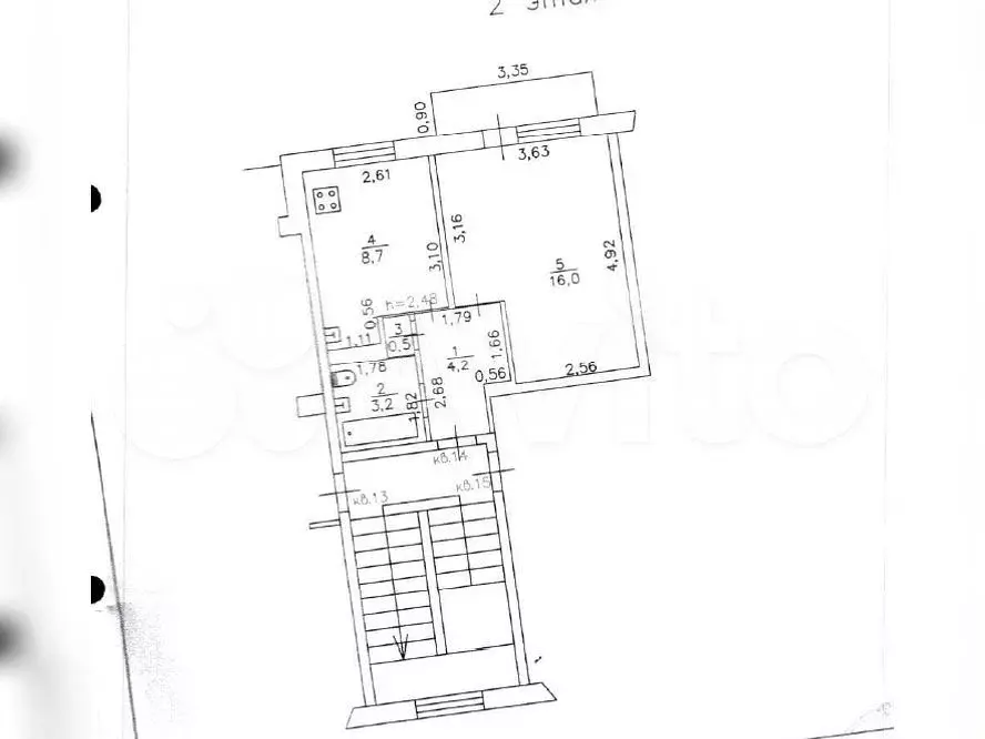 Аукцион: 1-к. квартира, 32,6 м, 2/3 эт. - Фото 0