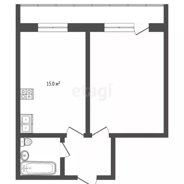 1-к кв. Ростовская область, Ростов-на-Дону ул. Лелюшенко, 1а (35.0 м) - Фото 2