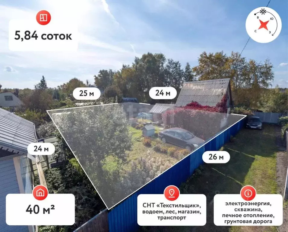 Дом в Тюменская область, Тюмень Текстильщик СНТ, ул. Солнечная (40 м) - Фото 1