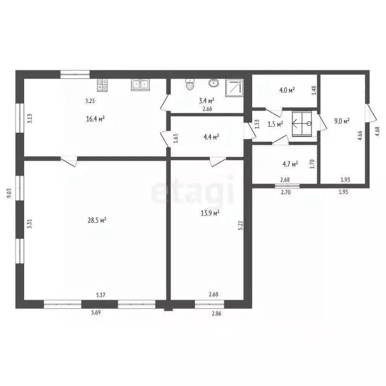 Дом в Костромская область, Нерехта Строительный пер., 60 (67 м) - Фото 1