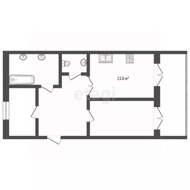 2-к кв. Ставропольский край, Пятигорск ул. Адмиральского (85.4 м) - Фото 2