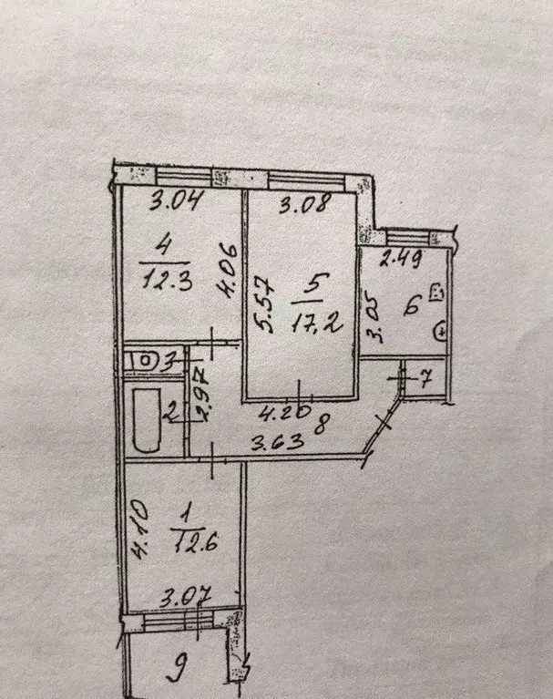 Квартира, 3 комнаты, 64 м - Фото 1