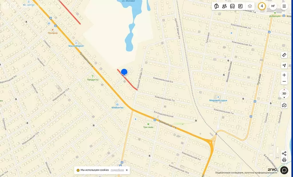 Участок в Омск, микрорайон Порт-Артур, 2-я улица Репина, 78 (4.6 м) - Фото 2