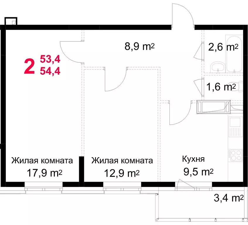 2-к кв. Московская область, Подольск Красная Горка мкр, ул. Садовая, ... - Фото 0