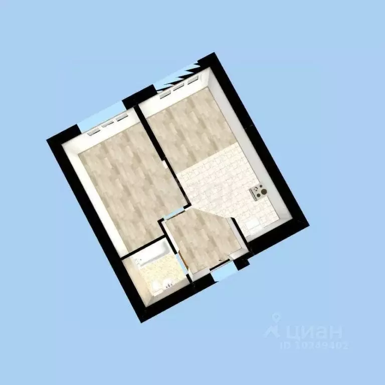 2-к кв. Башкортостан, Уфа ул. Рудольфа Нуреева, 5 (38.9 м) - Фото 2