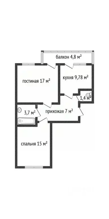 2-к кв. Краснодарский край, Краснодар ул. Венецианская, 12 (57.3 м) - Фото 1