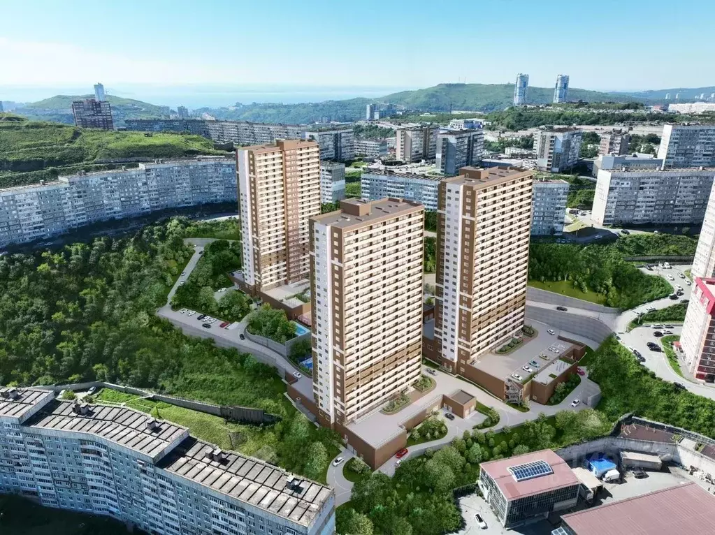 2-к кв. Приморский край, Владивосток На Черняховского жилой квартал,  ... - Фото 2