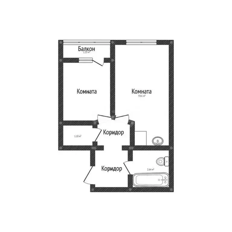 2-комнатная квартира: Барнаул, улица Юрина, 241А (47.1 м) - Фото 1