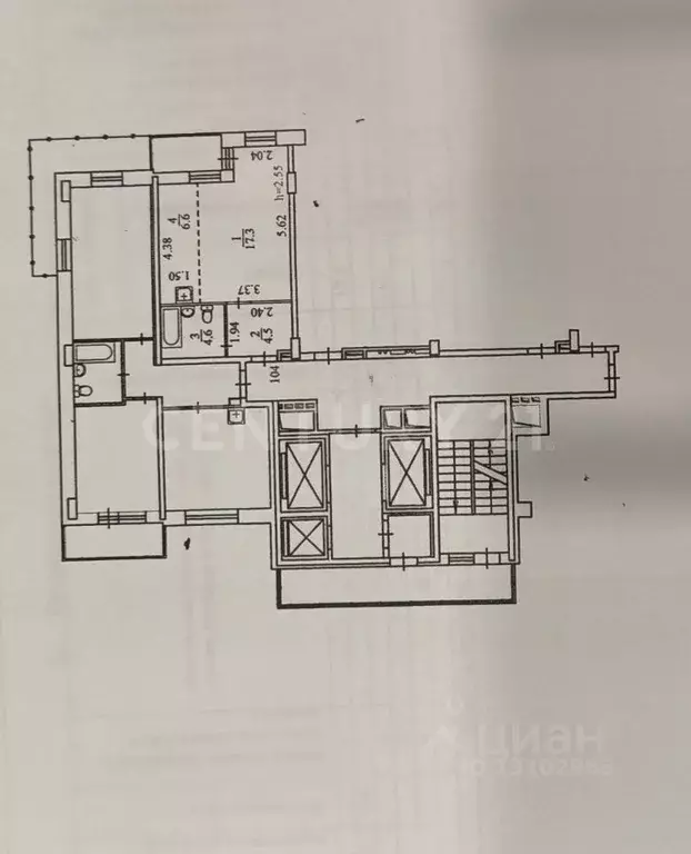 Студия Пермский край, Пермь ул. Крылова, 15А (33.0 м) - Фото 2