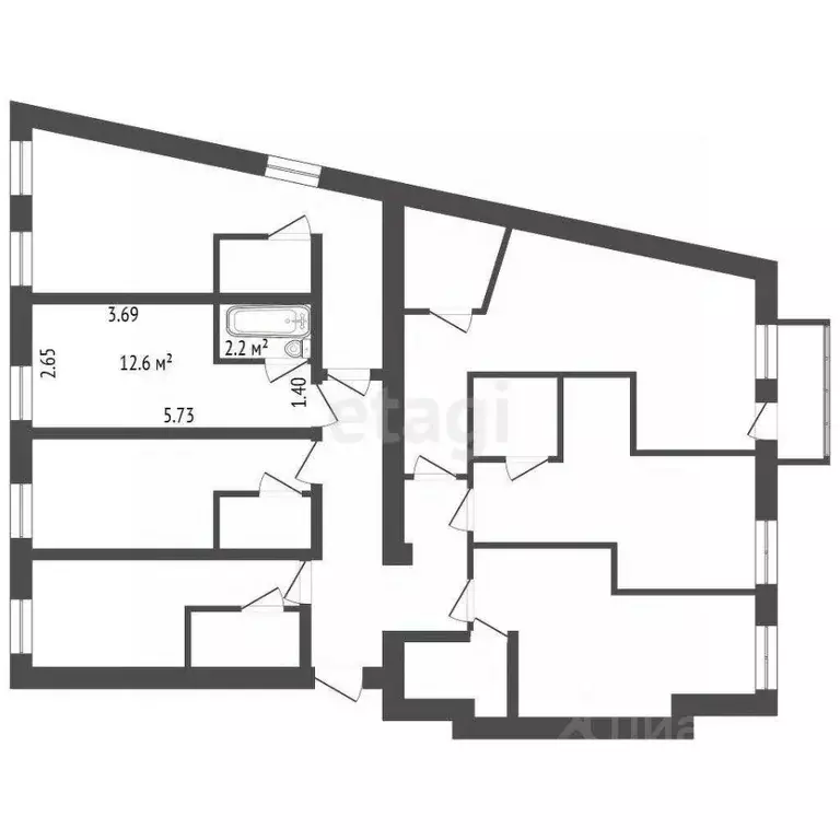 Комната Санкт-Петербург Рижский просп., 50 (14.8 м) - Фото 1
