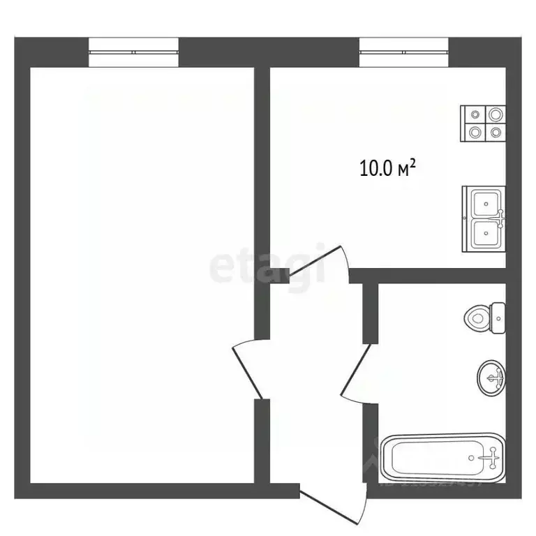 1-к кв. Московская область, Протвино Серпухов городской округ, бул. ... - Фото 1