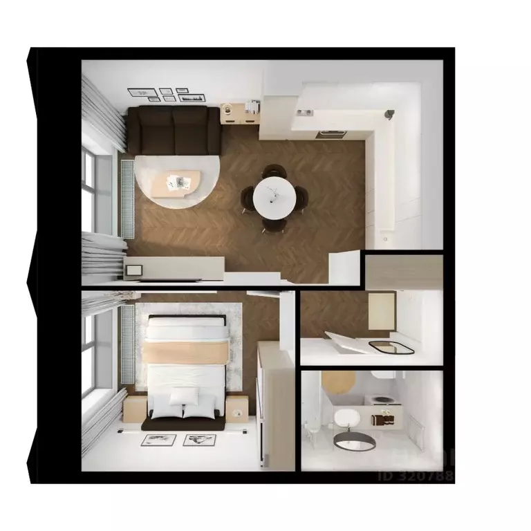 1-к кв. Татарстан, Казань Ботаническая 3 жилой комплекс, 2 (41.7 м) - Фото 2