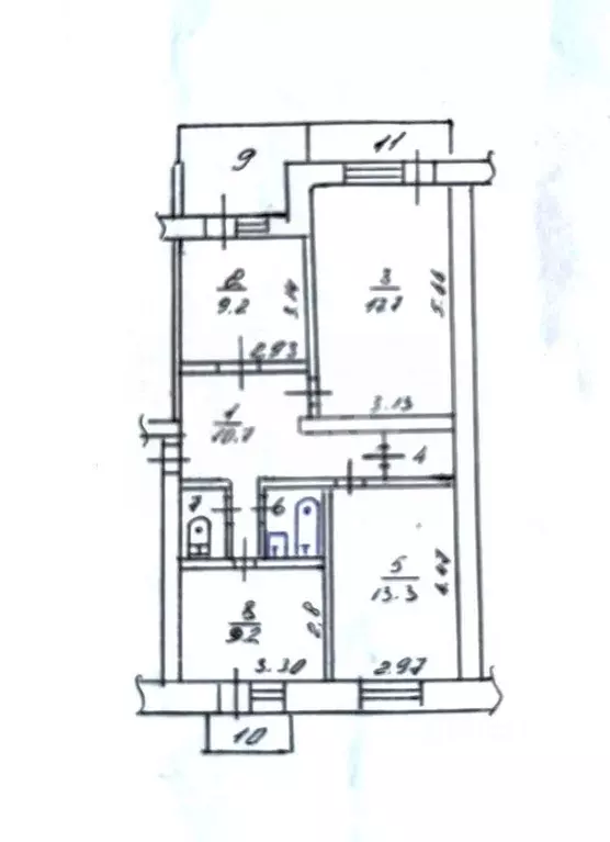 3-к кв. Крым, Симферопольский район, с. Перово ул. Северная, 1 (70.3 ... - Фото 2