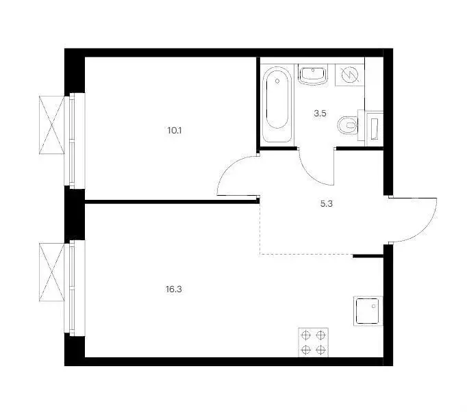 1-комнатная квартира: Москва, Кольская улица, 8к2 (36 м) - Фото 1