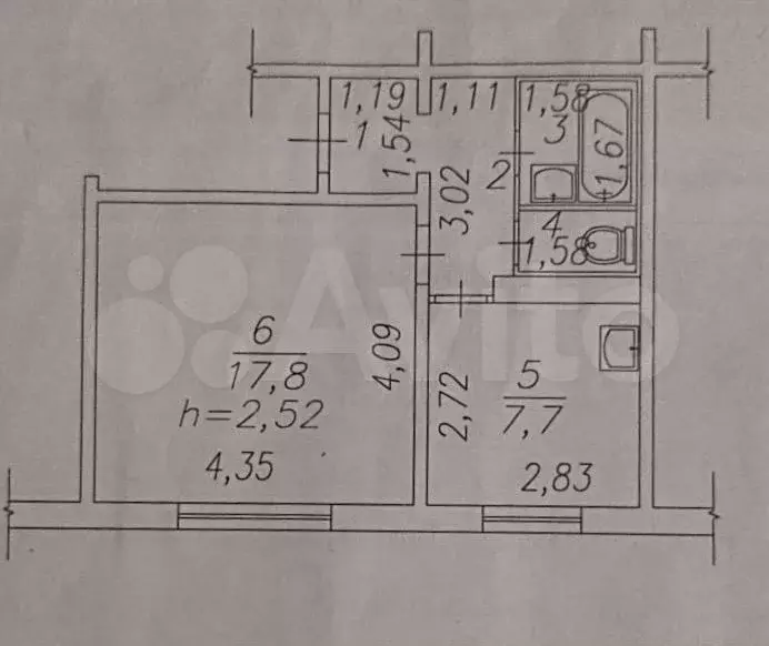 1-к. квартира, 34,5 м, 1/9 эт. - Фото 0