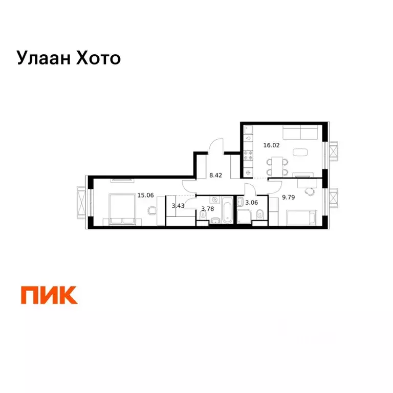 2-к кв. Бурятия, Улан-Удэ ул. Шмидта, 37А (59.56 м) - Фото 1