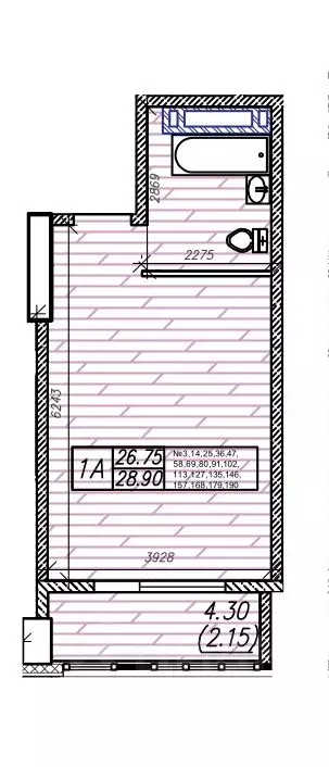 Студия Приморский край, Владивосток Енисейская ул. (28.9 м) - Фото 1