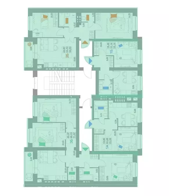 1-к кв. Тульская область, Тула Новая Тула мкр,  (31.34 м) - Фото 1