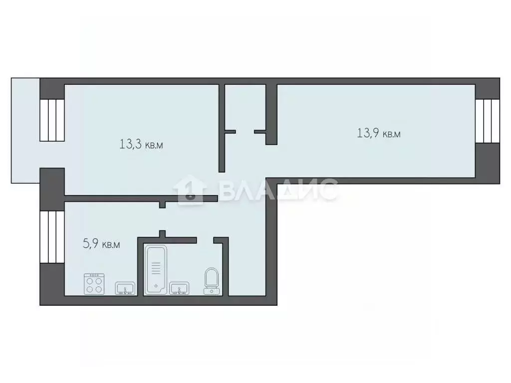 2-к кв. Рязанская область, Рязань Скоморошинская ул., 17 (46.0 м) - Фото 0