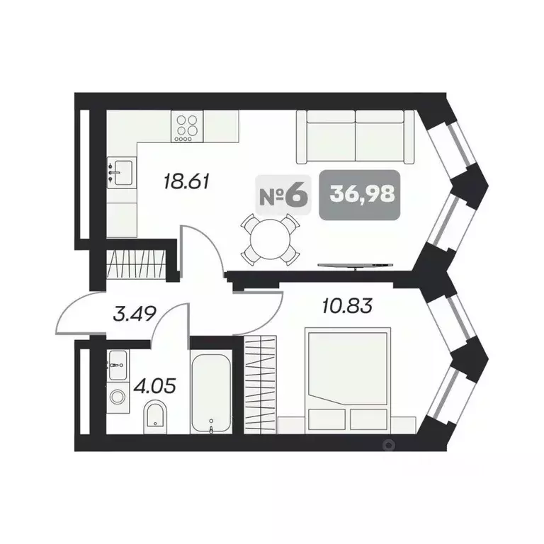 1-к кв. Новосибирская область, Новосибирск пл. Карла Маркса (36.98 м) - Фото 0